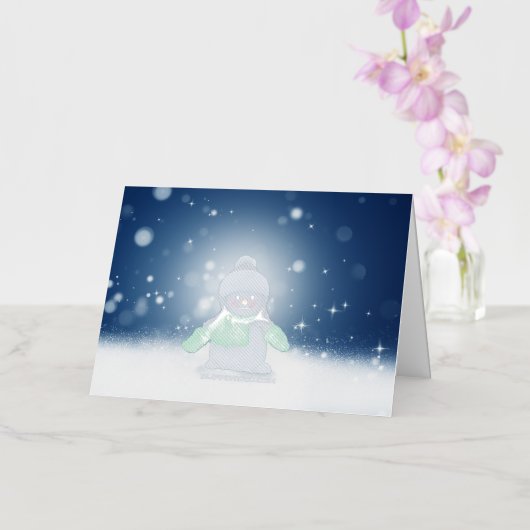 Weihnachtsschneemann SlipperyJoe grüner Schal m (Orchidee)