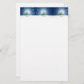 Weihnachtsschneemann SlipperyJoe grüner Schal m Briefpapier (Vorne/Hinten)