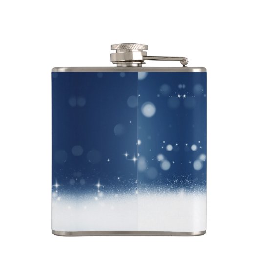 Weihnachtsschneemann SlipperyJoe grüner Schal m Flachmann (Rückseite)