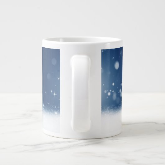 Weihnachtsschneemann SlipperyJoe grüner Schal m Jumbo-Tasse (Rückseite)