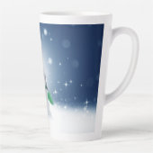 Weihnachtsschneemann SlipperyJoe grüner Schal m Milchtasse (Rechts)