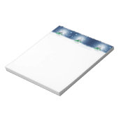 Weihnachtsschneemann SlipperyJoe grüner Schal m Notizblock (Rotiert)