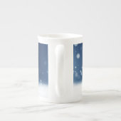 Weihnachtsschneemann SlipperyJoe grüner Schal m Porzellantasse (Rückseite)