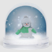 Weihnachtsschneemann SlipperyJoe grüner Schal m Schneekugeln (Rückseite)