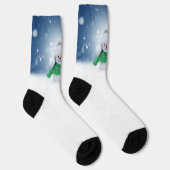 Weihnachtsschneemann SlipperyJoe grüner Schal m Socken (Rechts)