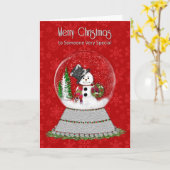 Weihnachtsschneemann Snow Globe, Jemand Spezialist Karte (Gelbe Blume)