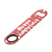 Weihnachtsschneemann Speed Flaschenöffner (Vorderseite Schrägansicht)