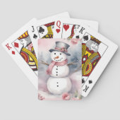 Weihnachtsschneemann Spielkarten (Rückseite)