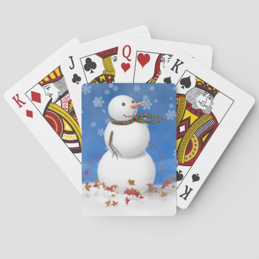 Weihnachtsschneemann Spielkarten (Rückseite)