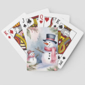 Weihnachtsschneemann Spielkarten (Rückseite)