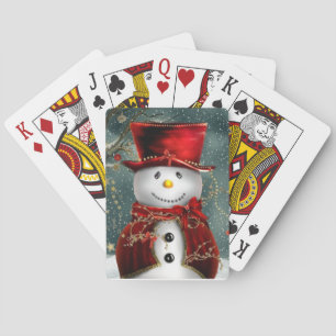 Weihnachtsschneemann Spielkarten