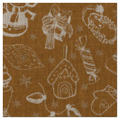 Weihnachtsschneemann Stoff (Nahaufnahme)