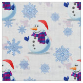 Weihnachtsschneemann Stoff (Nahaufnahme)