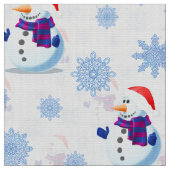Weihnachtsschneemann Stoff (Nahaufnahme)