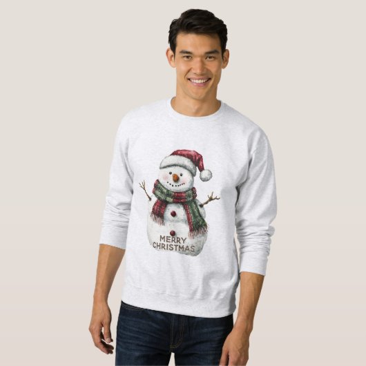 Weihnachtsschneemann Sweatshirt (Vorne ganz)