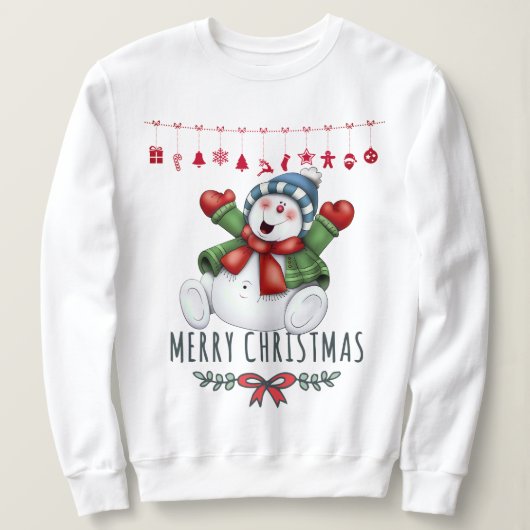 Weihnachtsschneemann Sweatshirt (Design vorne)