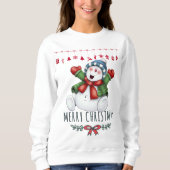 Weihnachtsschneemann Sweatshirt (Vorderseite)