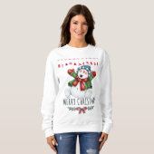 Weihnachtsschneemann Sweatshirt (Vorne ganz)