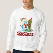 Weihnachtsschneemann Sweatshirt (Vorderseite)