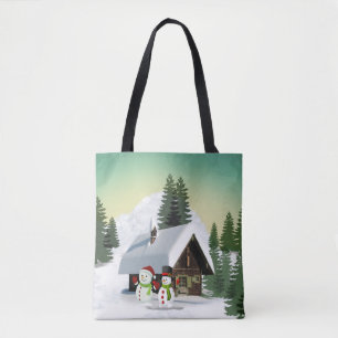 WeihnachtsSchneemann-Szene Tasche