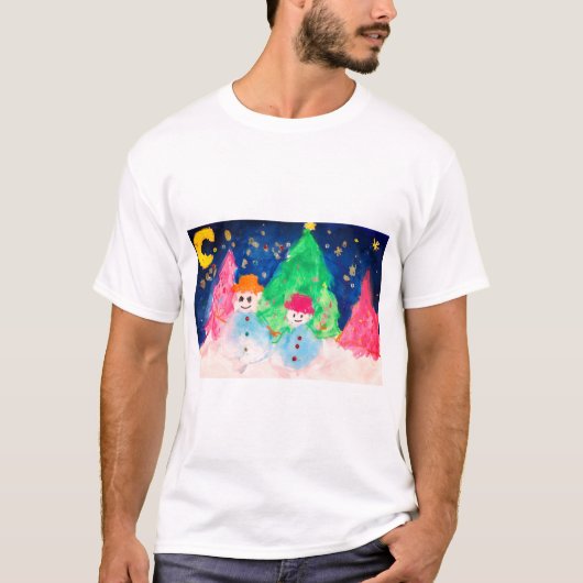 Weihnachtsschneemann-T - Shirt (Vorderseite)