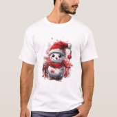 Weihnachtsschneemann T-Shirt (Vorderseite)