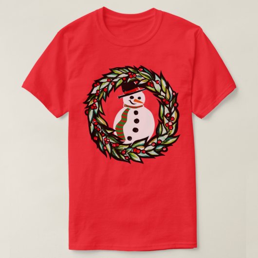 Weihnachtsschneemann T-Shirt (Design vorne)