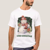 Weihnachtsschneemann T-Shirt (Vorderseite)