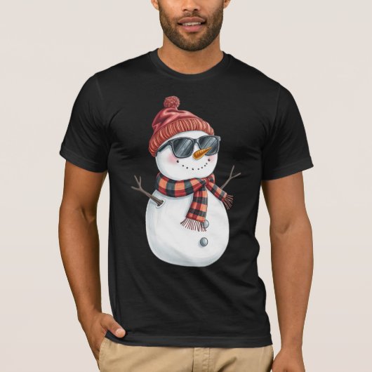 Weihnachtsschneemann T-Shirt (Vorderseite)