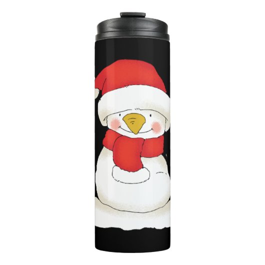 Weihnachtsschneemann Thermosbecher (Vorderseite)