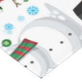 WeihnachtsSchneemann Tischdecke (Schrägansicht)