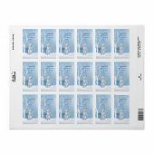 Weihnachtsschneemann und -bäume adressaufkleber (Vorne)