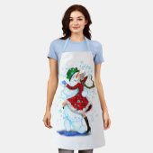 Weihnachtsschneemann und Girl Dancers Funny Apron Schürze (Getragen)