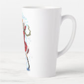 Weihnachtsschneemann und Girl Dancers Latte Tasse (Rechts)
