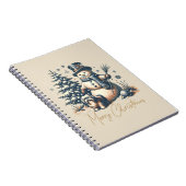 Weihnachtsschneemann und Hund Notizblock (Rechte Seite)