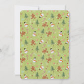 Weihnachtsschneemann und Lebkuchenmann Party Einladung (Rückseite)