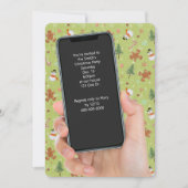 Weihnachtsschneemann und Lebkuchenmann Party Einladung (Vorderseite)