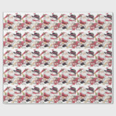 WeihnachtsSchneemann und Sankt und Kinder Geschenkpapier (Flach)