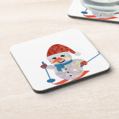 Weihnachtsschneemann Untersetzer (Linke Seite)