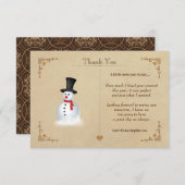 Weihnachtsschneemann Vielen Dank Note Card Dankeskarte (Vorne/Hinten)