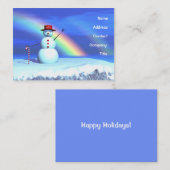 WeihnachtsSchneemann Visitenkarte (Vorne/Hinten)