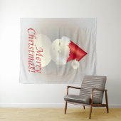 Weihnachtsschneemann Wandteppich (Beispiel (Horizontal))