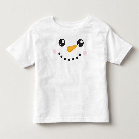 Weihnachtsschneemann, weißer Schneemann, Karottenn Kleinkind T-shirt (Vorderseite)