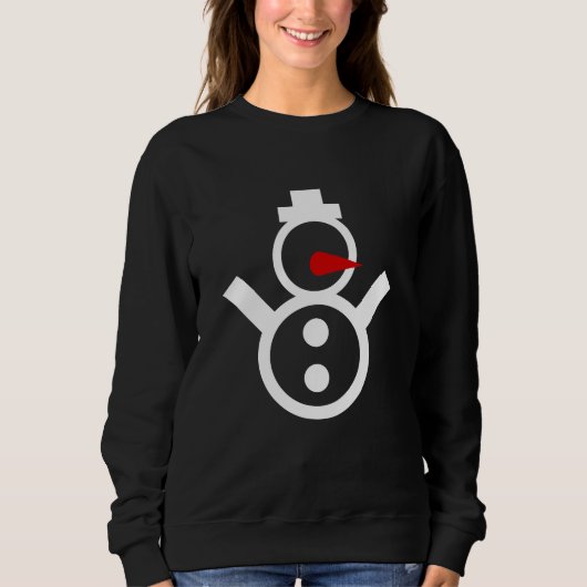 Weihnachtsschneemann Winter Feierliche Feier - Wei Sweatshirt (Vorderseite)