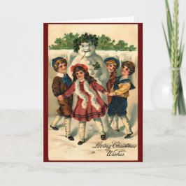 Weihnachtsschneemann Winter Karte