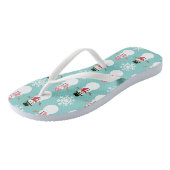 Weihnachtsschneemänner Badesandalen (Schrägansicht)