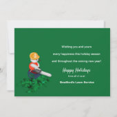 Weihnachtsschneemänner Bauarbeiter Einladung (Rückseite)