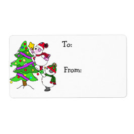 Weihnachtsschneemänner dekorieren Baum zu und von