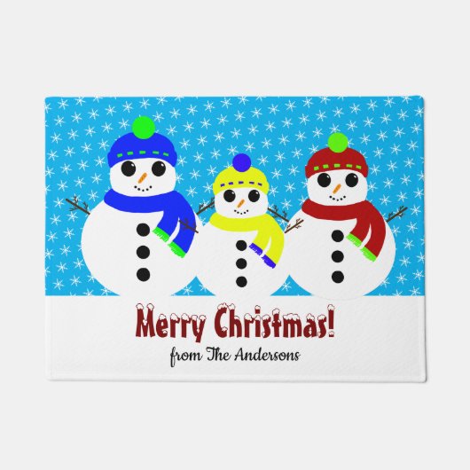 Weihnachtsschneemänner Door Mat Fußmatte (Vorderseite)