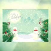 Weihnachtsschneemänner Fensteraufkleber (Blatt 3)